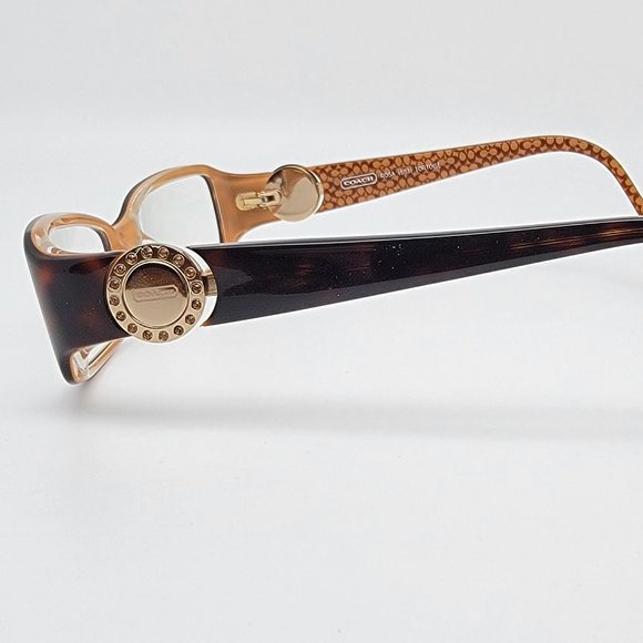 Coach Rosa 583 Tortoise Changeable Temple Icon Eyeglasses Frame w Case 52-17-135 - Picture 4 of 16